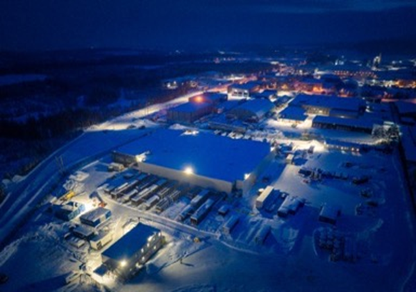 Oslo data center campus at night